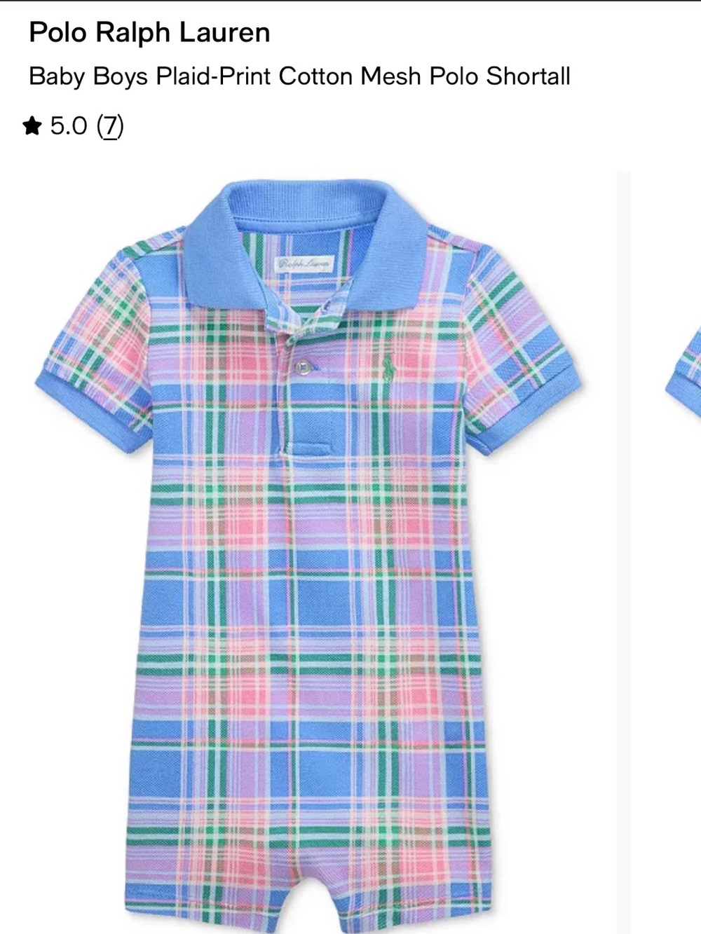 Ralph Lauren baby boy romper size 3 months